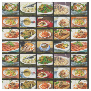 Chinese Takeout Restaurant Photo Menu Board  Fabric