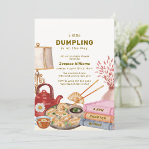 Chinese Tea Dumpling New Chapter Baby Shower  Invitation