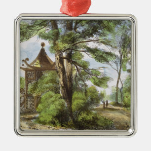 Chinese Temple, Kew Gardens, plate 13 from 'Kew Ga Metal Tree Decoration