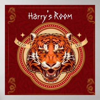 Chinese theme Tiger Editable Poster