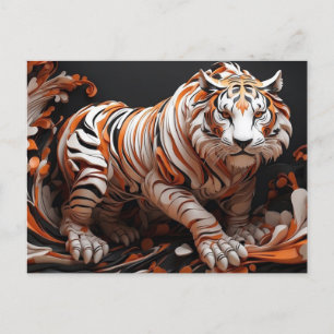 Chinese Tiger Awakes  Postcard