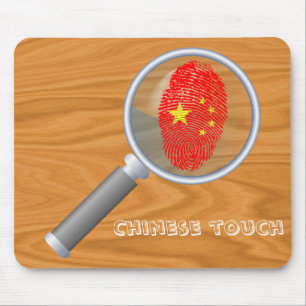 Chinese touch fingerprint flag mouse mat