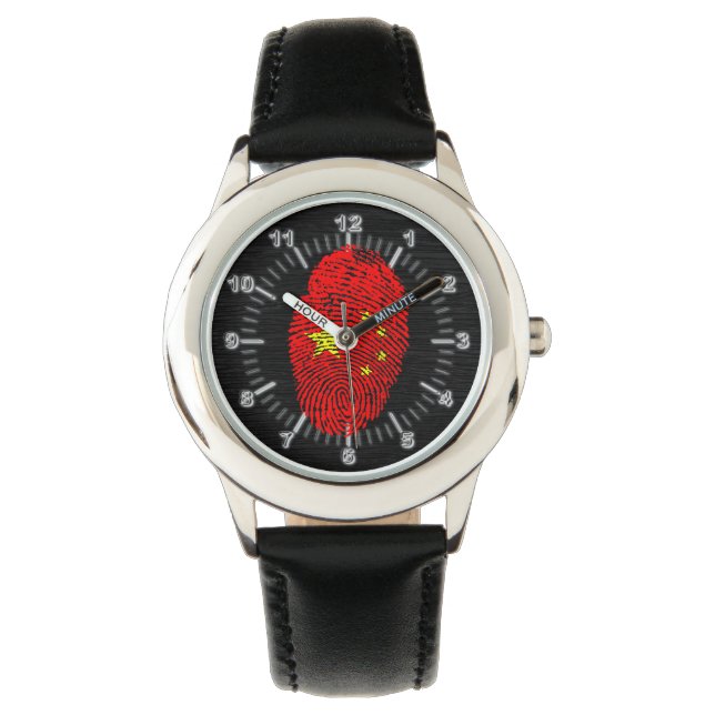 Chinese touch fingerprint flag watch (Front)
