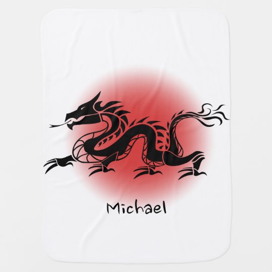 Chinese traditional dragon name baby baby blanket Zazzle.co.uk