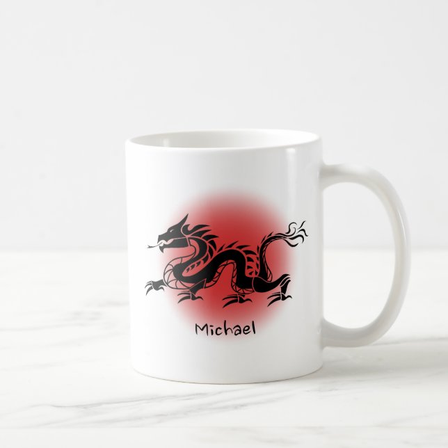 Chinese traditional dragon name coffee mug (Right)