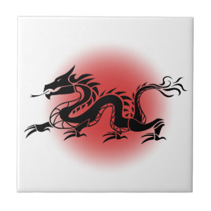 Chinese traditional dragon tile