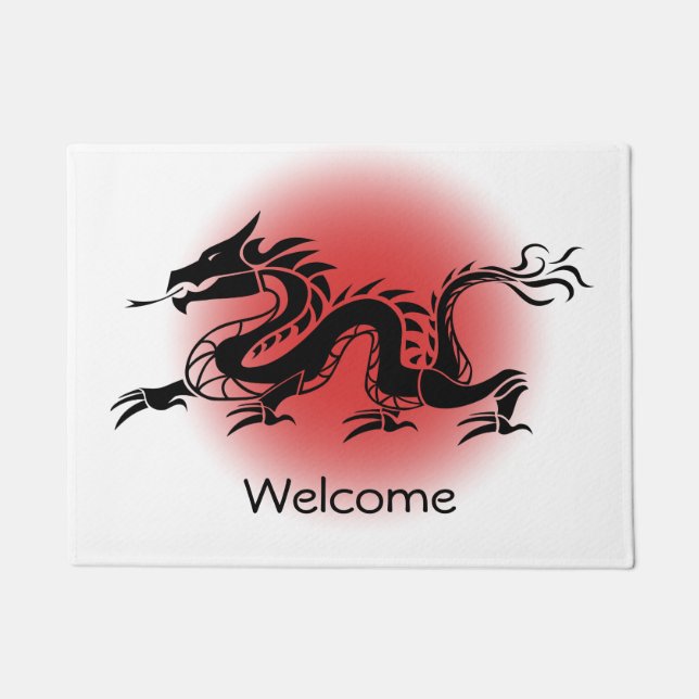 Chinese traditional dragon welcome doormat (Front)
