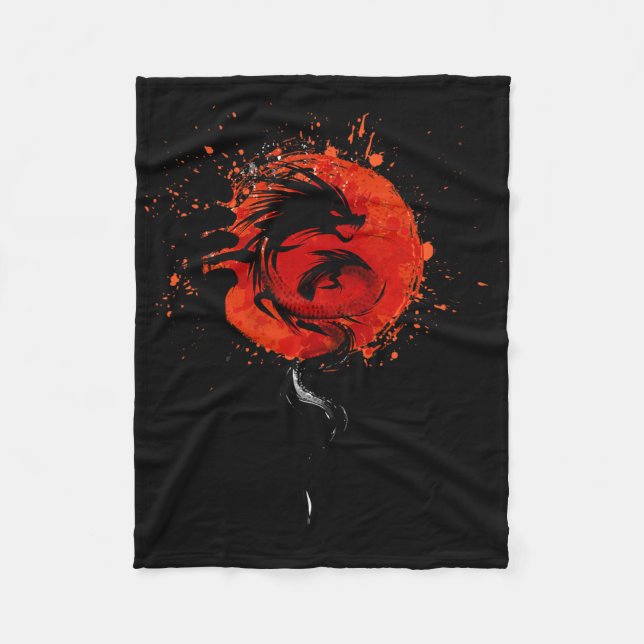Chinese Traditional New Year - Year Of The Dragon  Fleece Blanket (Front)