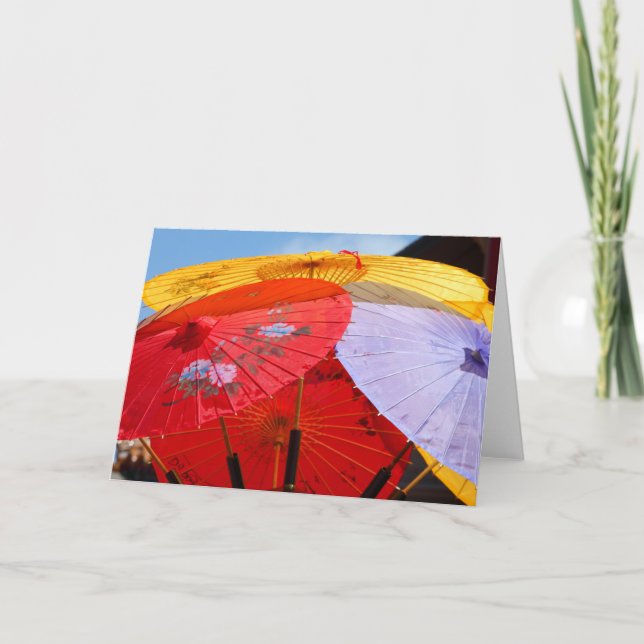 Chinese Umbrellas Card (Front)