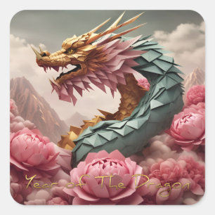 Chinese Vietnamese Dragon Year 2024 SqS Square Sticker