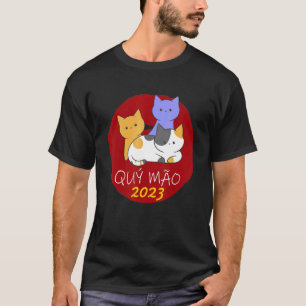 Chinese Vietnamese New Year 12 Zodiacs Calligraphy T-Shirt