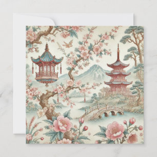 Chinese vintage toile card