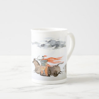 Chinese Vintage Warrior on Horse Coffee Mug