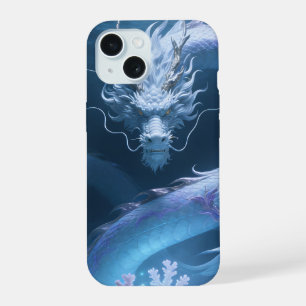 Chinese Water Dragon Art Fantasy Design With Coral iPhone 15 Case