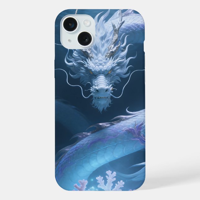 Chinese Water Dragon Art Fantasy Design With Coral iPhone Case (Back)