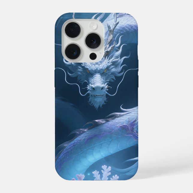 Chinese Water Dragon Art Fantasy Design With Coral iPhone Case (Back)