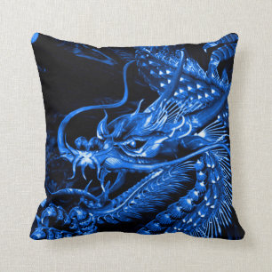Chinese Water Dragon Art Throw Pillow