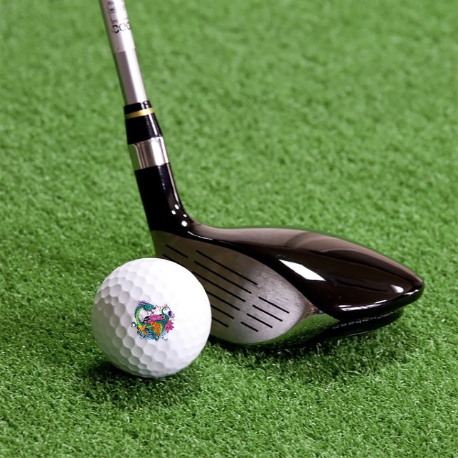 Chinese Water Dragon Koi Fish Golf Balls (Creator Uploaded)