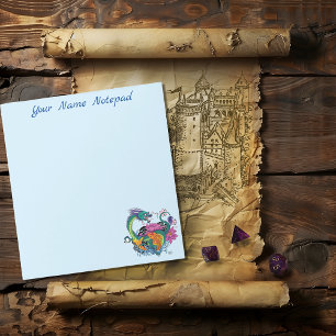 Chinese Water Dragon Koi Fish Notepad