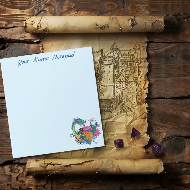 Chinese Water Dragon Koi Fish Notepad (Creator Uploaded)