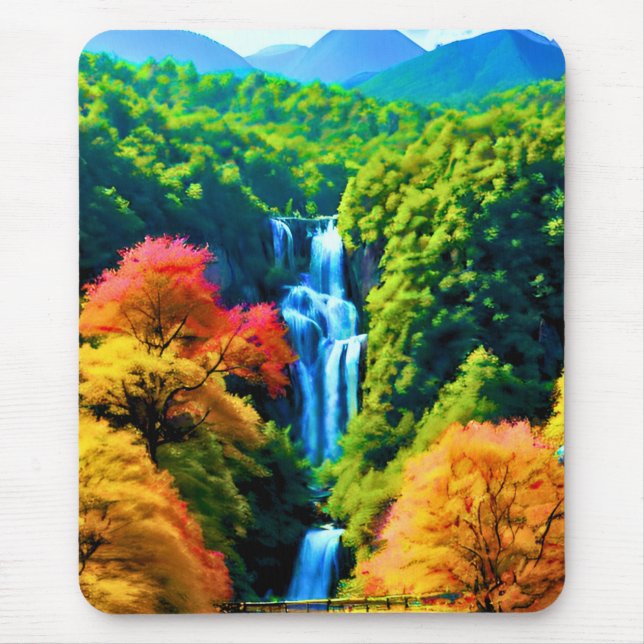 Chinese Waterfall Mouse Mat (Front)