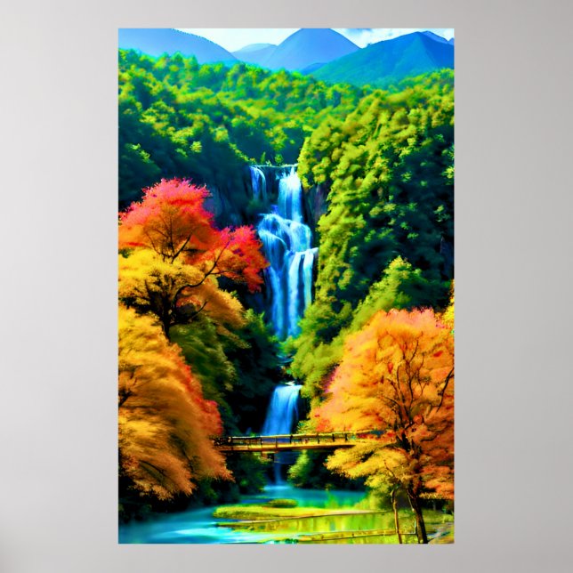 Chinese Waterfall Poster (Front)