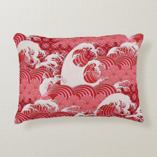 Chinese Waves: Decorative Seamless Style. Decorative Cushion