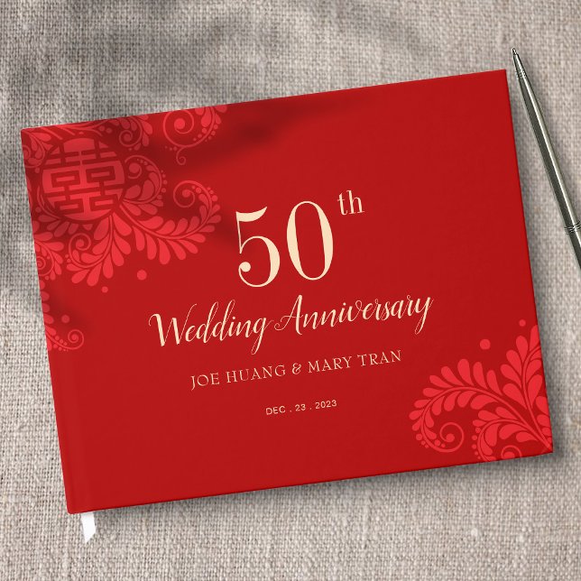 Chinese Wedding Anniversary Guest Book (RED) (Creator Uploaded)