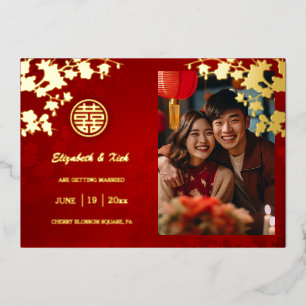 Chinese Wedding Double Happiness Cherry Blossom