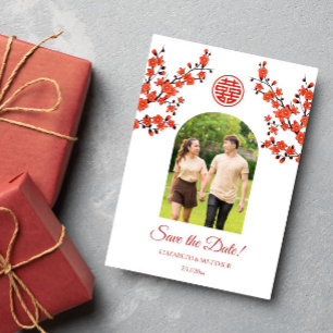 Chinese Wedding Double Happiness Photo Save The Da Date