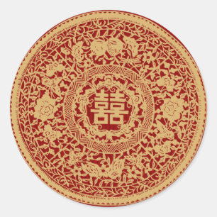 Chinese wedding double happiness stickers