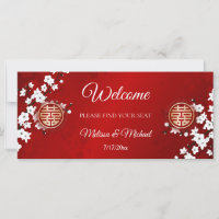  Chinese Wedding Seating Chart Header