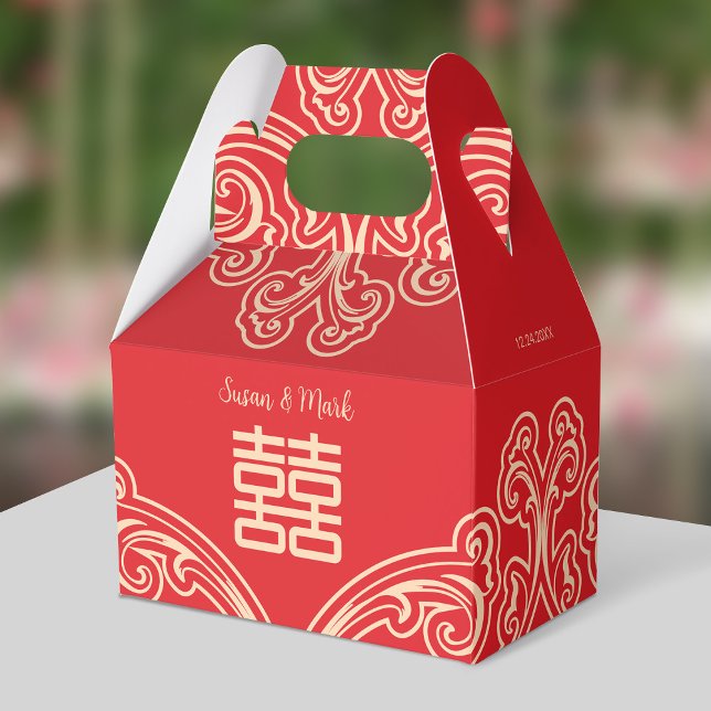 Chinese Wedding Thank You Favour Box  (FRONT)