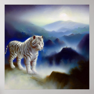 Chinese White Tiger (11) Poster