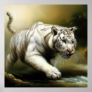 Chinese White Tiger (17) Poster