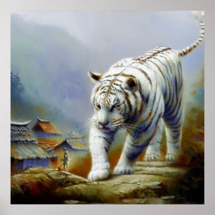 Chinese White Tiger (21) Poster