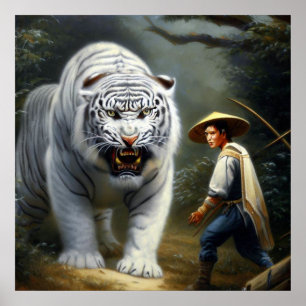 Chinese White Tiger (25) Poster