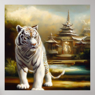Chinese White Tiger (27) Poster