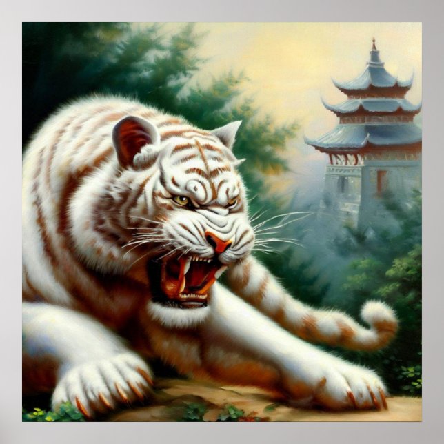 Chinese White Tiger (2) Poster (Front)
