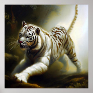 Chinese White Tiger (34) Poster