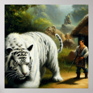 Chinese White Tiger (6) Poster