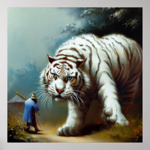 Chinese White Tiger (9) Poster
