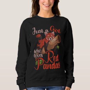 Chinese Wildlife Animal Girls Women Forest Red Pan Sweatshirt