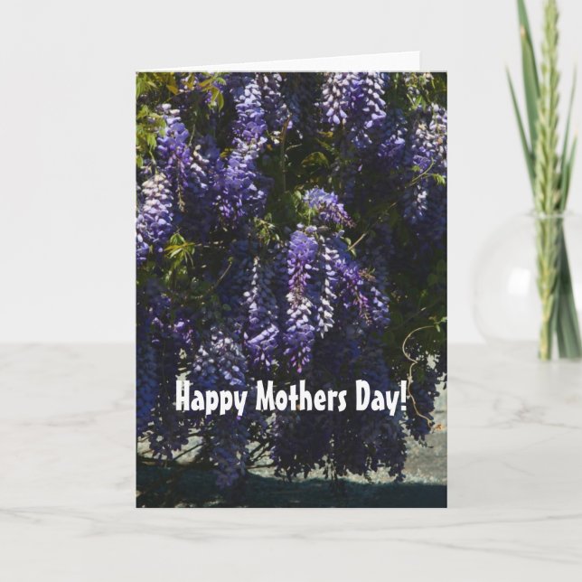 Chinese Wisteria Mothers' Day Card (Front)