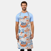 Chinese Wok Spicy Food All-Over Print Apron