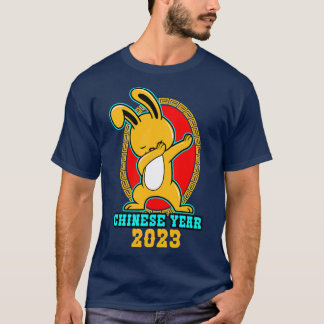 Chinese Year 2023 Rabbit Dabbing T-Shirt