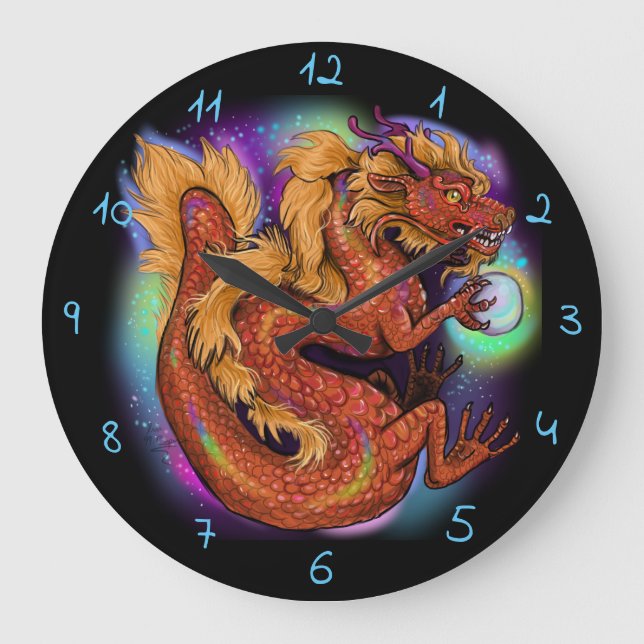 Chinese Year of the Dragon Large Clock (Front)