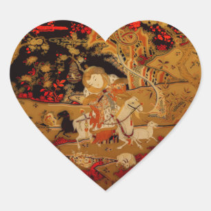 Chinese Year of the Goat Heart Stickers