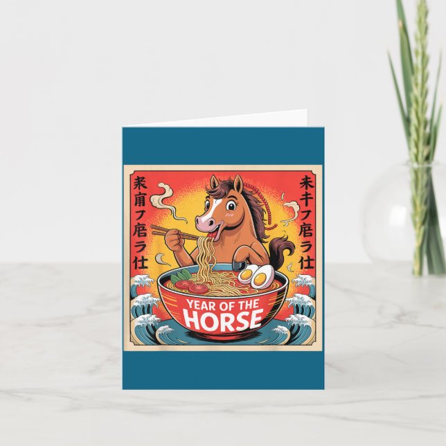 Chinese Year Of The Horse 2026 Ramen Zodiac Illust Card (Front)