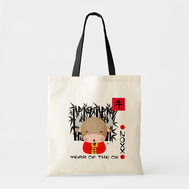 Chinese Year of the Ox |  Custom Year Tote Bag (Front)